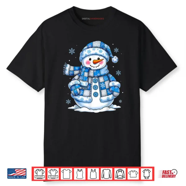 Snowman Snowflake Merry Christmas Xmas Family Holiday Shirt