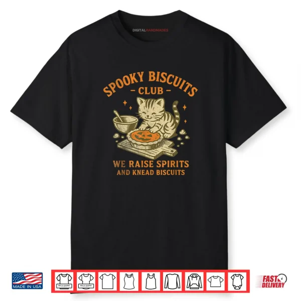 Spooky Biscuits Club Cat Halloween Baking Shirt