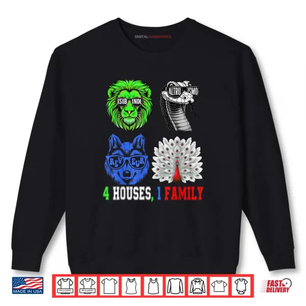 Sweatshirt AMISTAD ISIBINDI ALTRUISMO REVEUR 4 Houses 1 Family Shirt