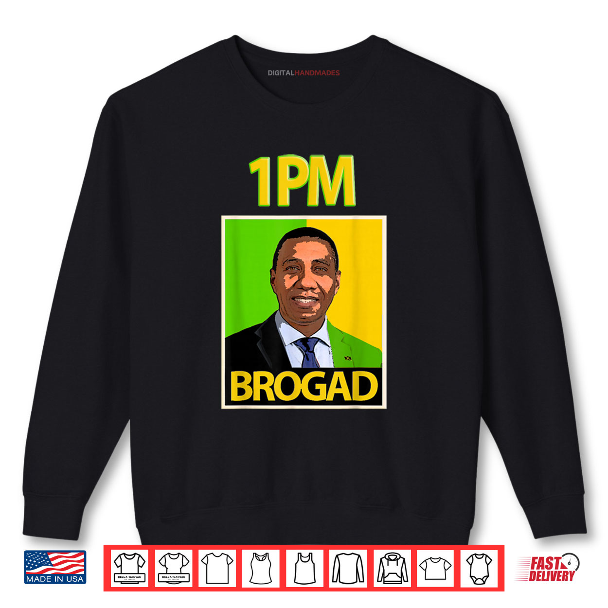 Andrew Holness 1PM BROGAD JLP Supporters Novelty Retro Art Shirt Andrew Holness 1PM BROGAD JLP Supporters Novelty Retro Art Shirt
