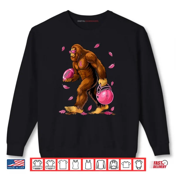 Bigfoot Football Pink Ribbon Breast Cancer Awareness Shirt 1 Sweatshirt Bigfoot Football Pink Ribbon Breast Cancer Awareness Shirt