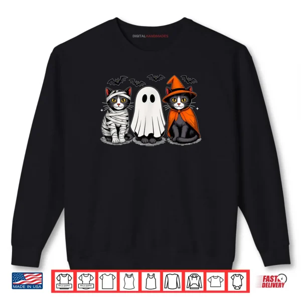 Black Cat Mummy Witch Ghost Halloween Shirt 1 Sweatshirt Black Cat Mummy Witch Ghost Halloween Shirt