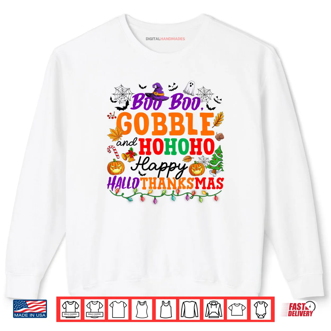 Boo Boo Gobble and HoHoHo Happy Hallothanksmas Shirt Boo Boo Gobble and HoHoHo Happy Hallothanksmas Shirt