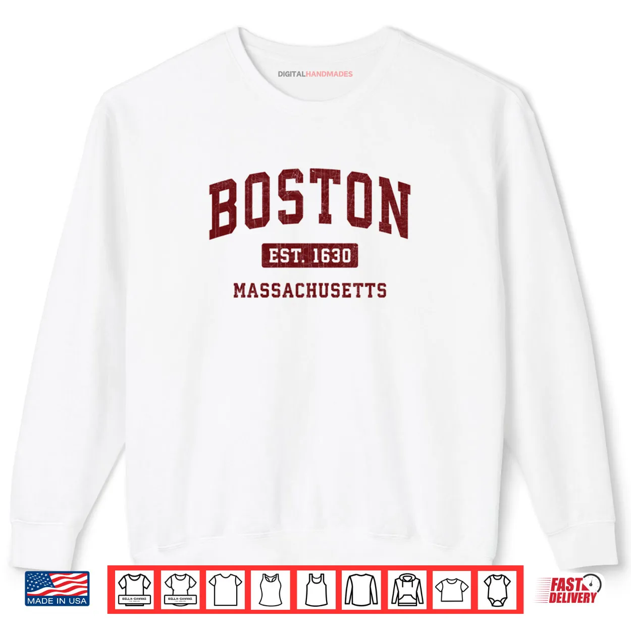 Boston Massachusetts MA Vintage Athletic Sports Shirt Boston Massachusetts MA Vintage Athletic Sports Shirt