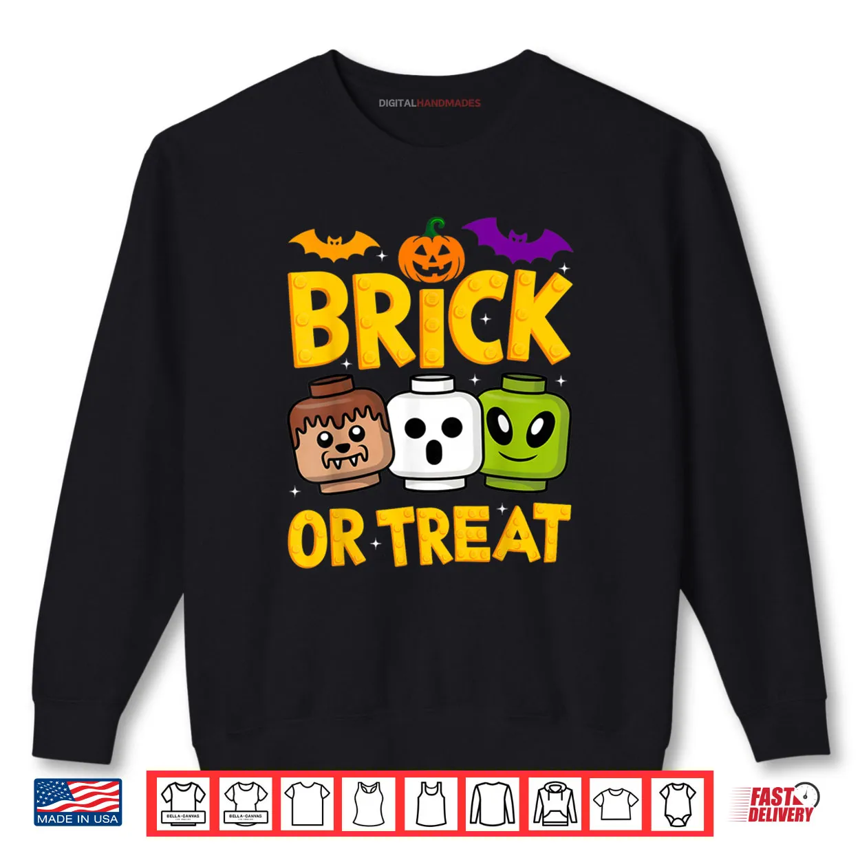 Brick or Treat Halloween Builder Blocks Building Shirt Brick or Treat Halloween Builder Blocks Building Shirt