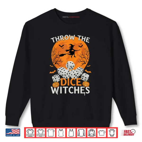 Sweatshirt Bunco Halloween Throw The Dice Witches Bunco Game Shirt