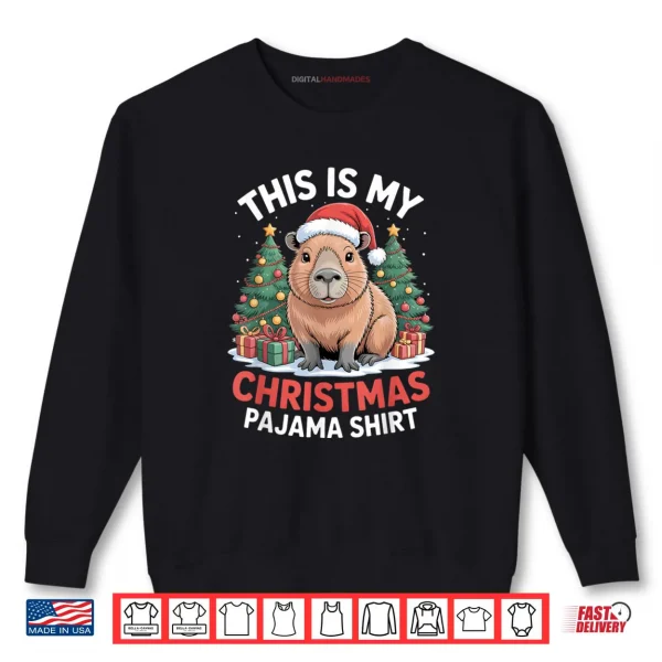 Sweatshirt Capybara This is My Christmas Pajama Shirt