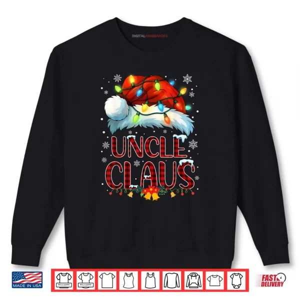 Sweatshirt Christmas Hat Lights Pajama Uncle Claus Family Matching Shirt