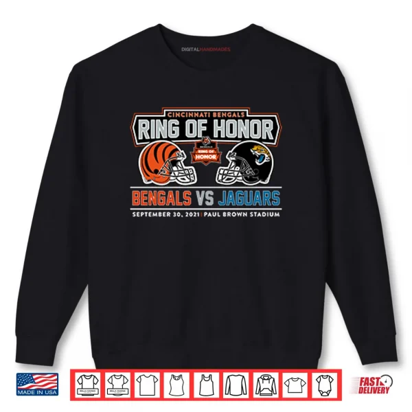 Sweatshirt Cincinnati Bengals Jacksonville Jaguars Ring Of Honor Paul Brown Stadium Shirt