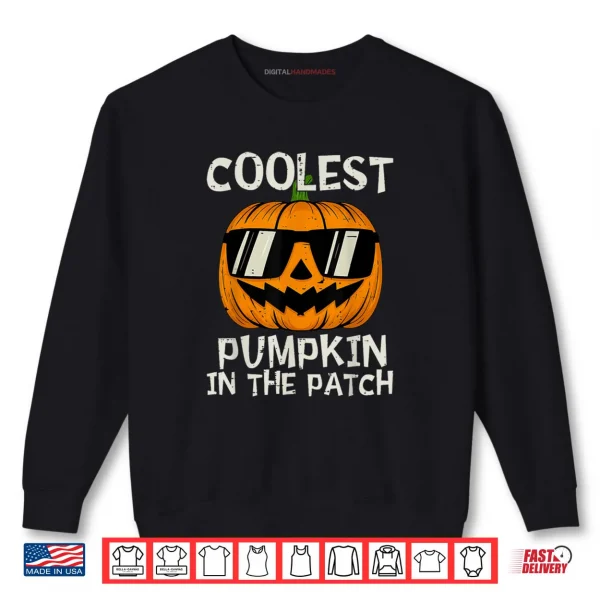 Sweatshirt Coolest Pumpkin in The Patch Boy Halloween Shirt