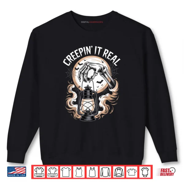 Sweatshirt Creepin It Real Gothic Halloween Shirt