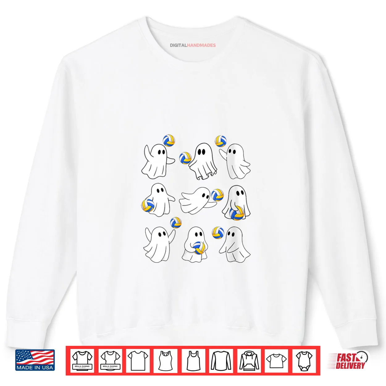 Cute Volleyball Player Ghosts Happy Halloween Costume Day Shirt Cute Volleyball Player Ghosts Happy Halloween Costume Day Shirt