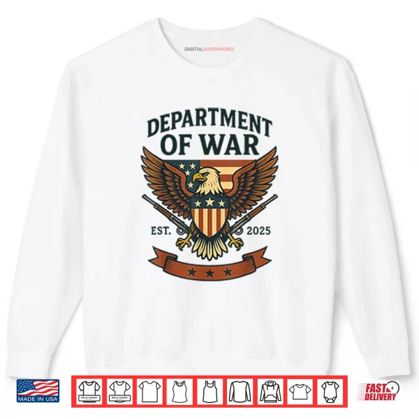 Sweatshirt Department Of War Established 2025 Logo Shirt