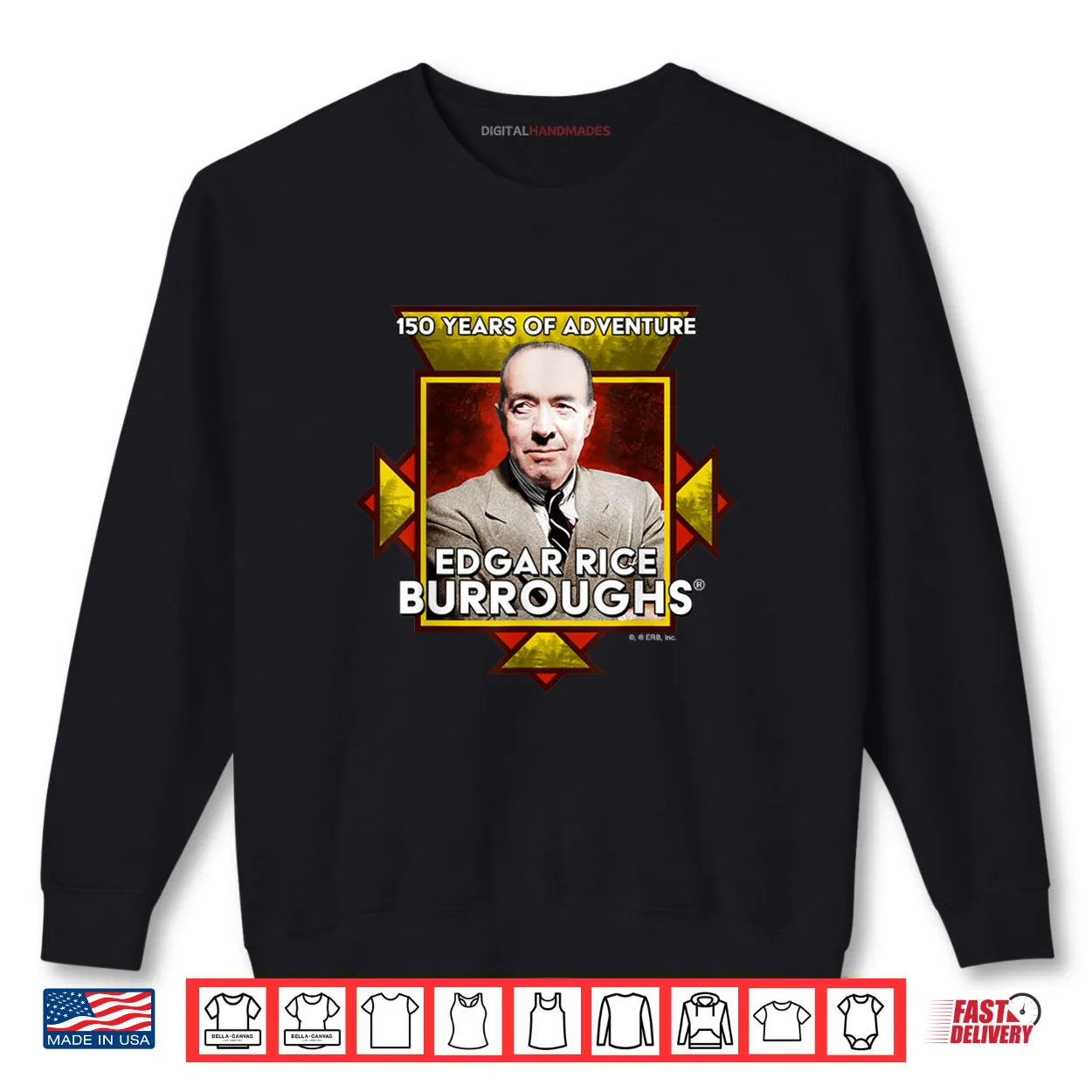 Edgar Rice Burroughs 150 Years of Adventure Shirt Edgar Rice Burroughs 150 Years of Adventure Shirt