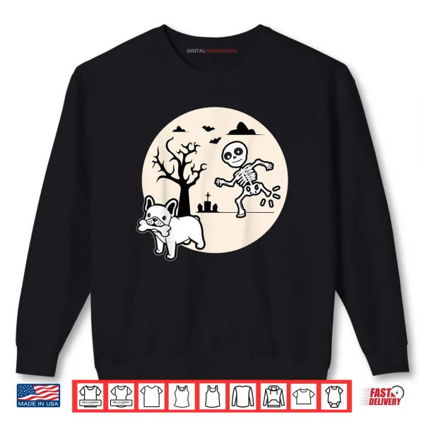 Sweatshirt French Bulldog Dog Skeleton Bone Halloween Costume Dog Owne Shirt