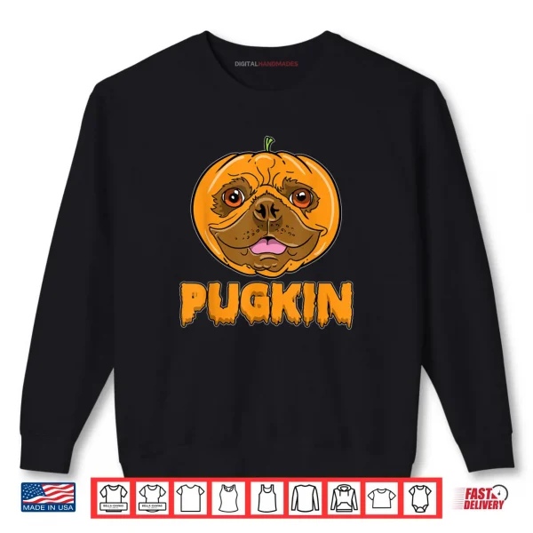 Sweatshirt French Bulldog Pumpkin Frenchie Pugkin Halloween Shirt