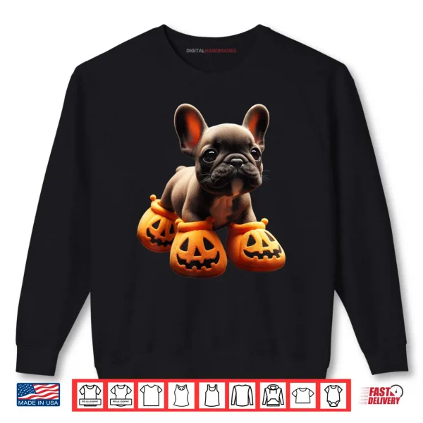 French Bulldog Pumpkin Slippers Halloween Shirt 1 Sweatshirt French Bulldog Pumpkin Slippers Halloween Shirt