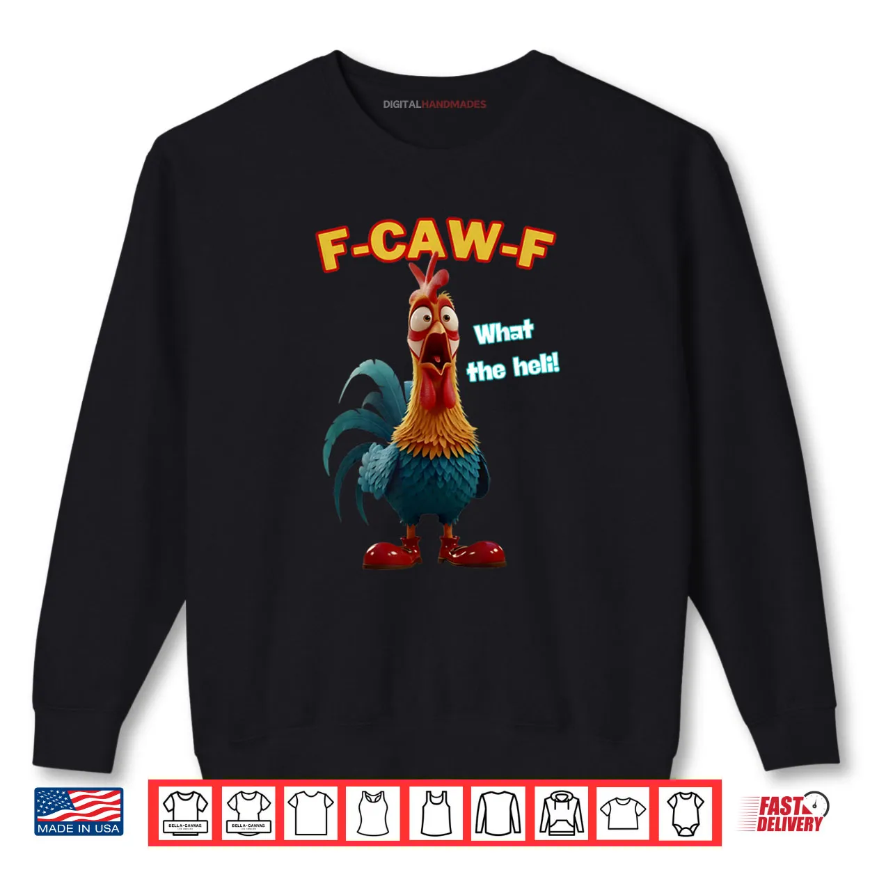 Funny Chicken F CAW F What The Heli Poultry Humor Shirt Funny Chicken F CAW F What The Heli Poultry Humor Shirt