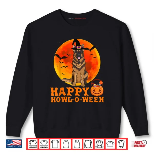 Sweatshirt Funny German Shepherd Dog Halloween Happy Howl o ween Shirt
