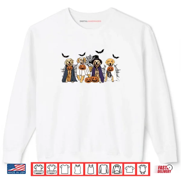 Sweatshirt Funny Ghost Witch Golden Retriever Halloween Golden Dog Mom Shirt