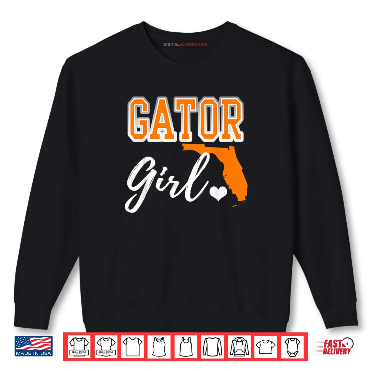 Gator Girl Florida Heart Map Shape Souvenir Shirt Gator Girl Florida Heart Map Shape Souvenir Shirt