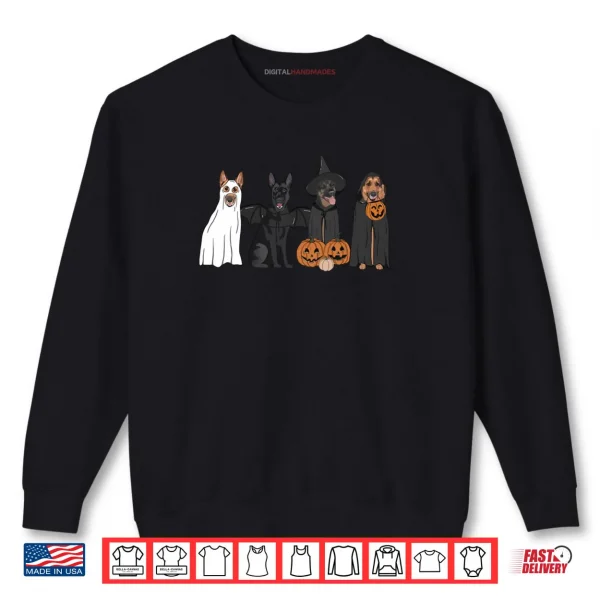 Sweatshirt German Shepherd Dogs Lovers Ghost Witch Halloween Spooky Shirt