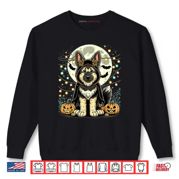 German Shepherd Halloween Moon Pumpkins Festive Light Shirt 1 Sweatshirt German Shepherd Halloween Moon Pumpkins Festive Light Shirt