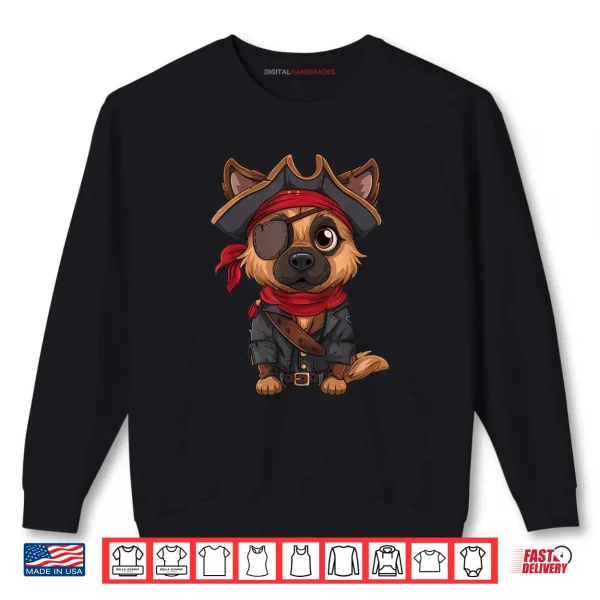 Sweatshirt German Shepherd Pirate Dog Halloween Party Shirt