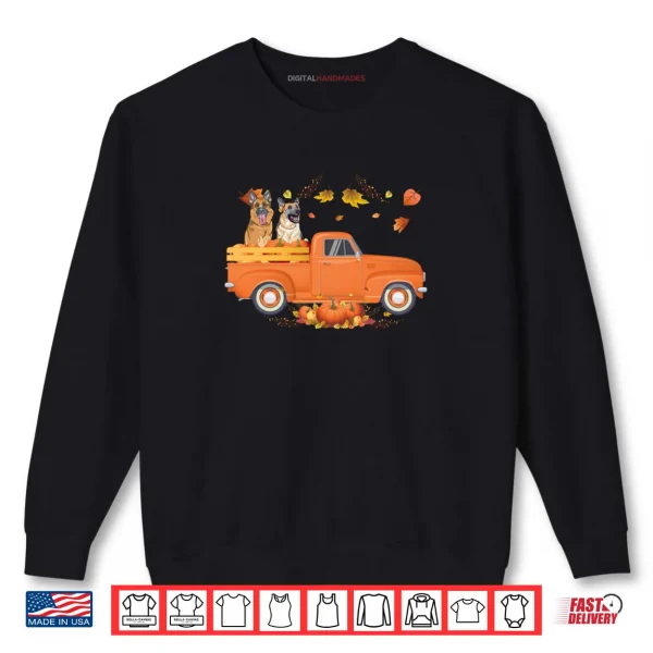 Sweatshirt German Shepherd Pumpkin Truck Fall Thanksgiving Halloween Shirt