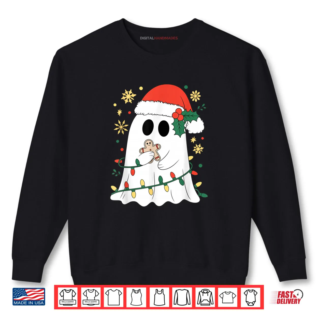 Ghost Christmas Santa Spooky Christmas Shirt Ghost Christmas Santa Spooky Christmas Shirt