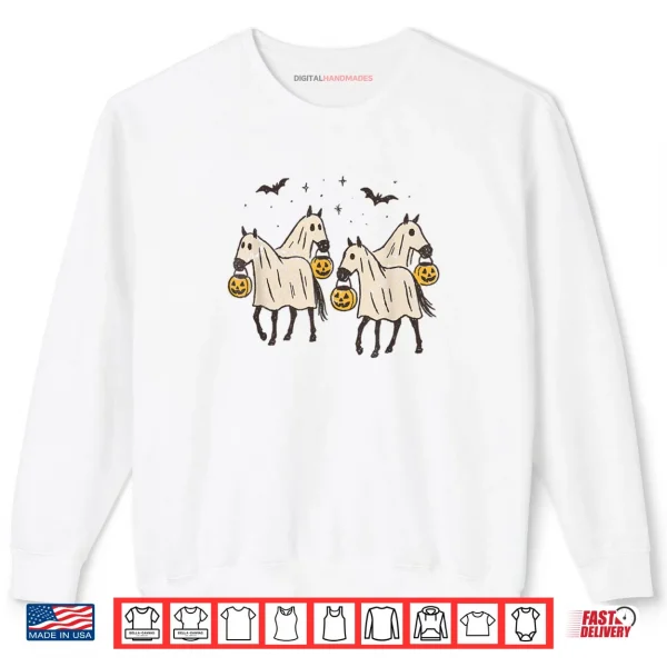 Ghost Horses Halloween Trick or Treat Shirt 1 Sweatshirt Ghost Horses Halloween Trick or Treat Shirt