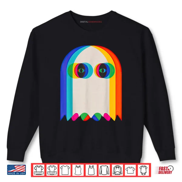 Sweatshirt Ghost Trippy Vaporwave Halloween Techno Rave EDM Shirt