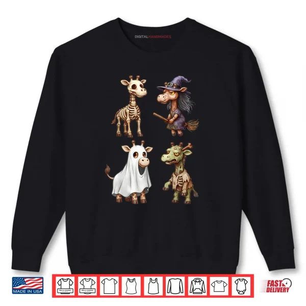 Sweatshirt Giraffe Boo Zombie Witch Halloween Costume Shirt