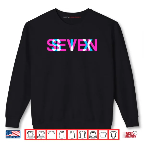 Sweatshirt Glitch Optical Illusion Six Seven 6 7 Meme Gen Alpha Slang Shirt