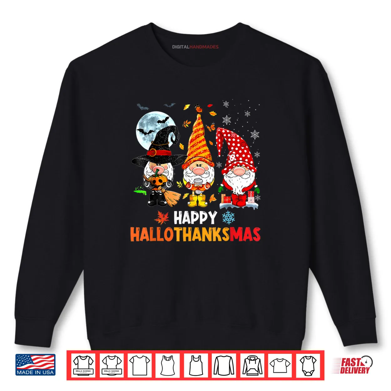 Gnome Hallothanksmas Halloween Thanksgiving Christmas Shirt Gnome Hallothanksmas Halloween Thanksgiving Christmas Shirt