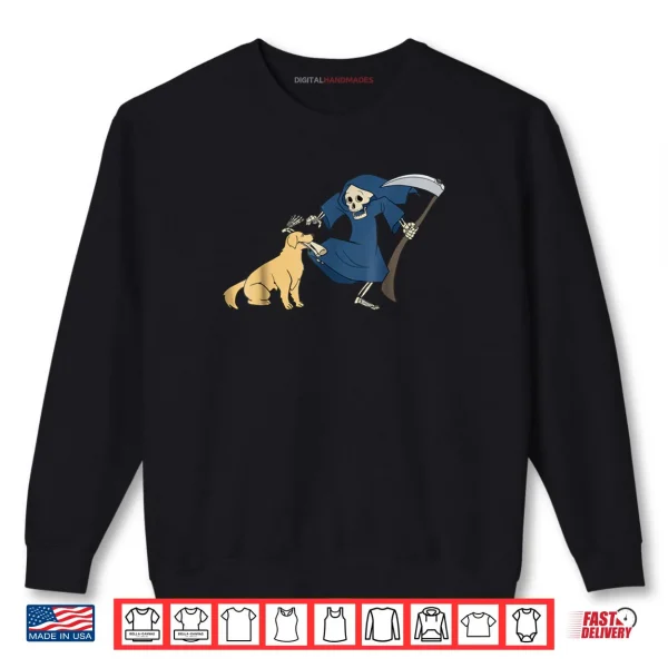 Golden Retriever Grim Reaper Halloween T Shirt Shirt 1 Sweatshirt Golden Retriever Grim Reaper Halloween T Shirt Shirt