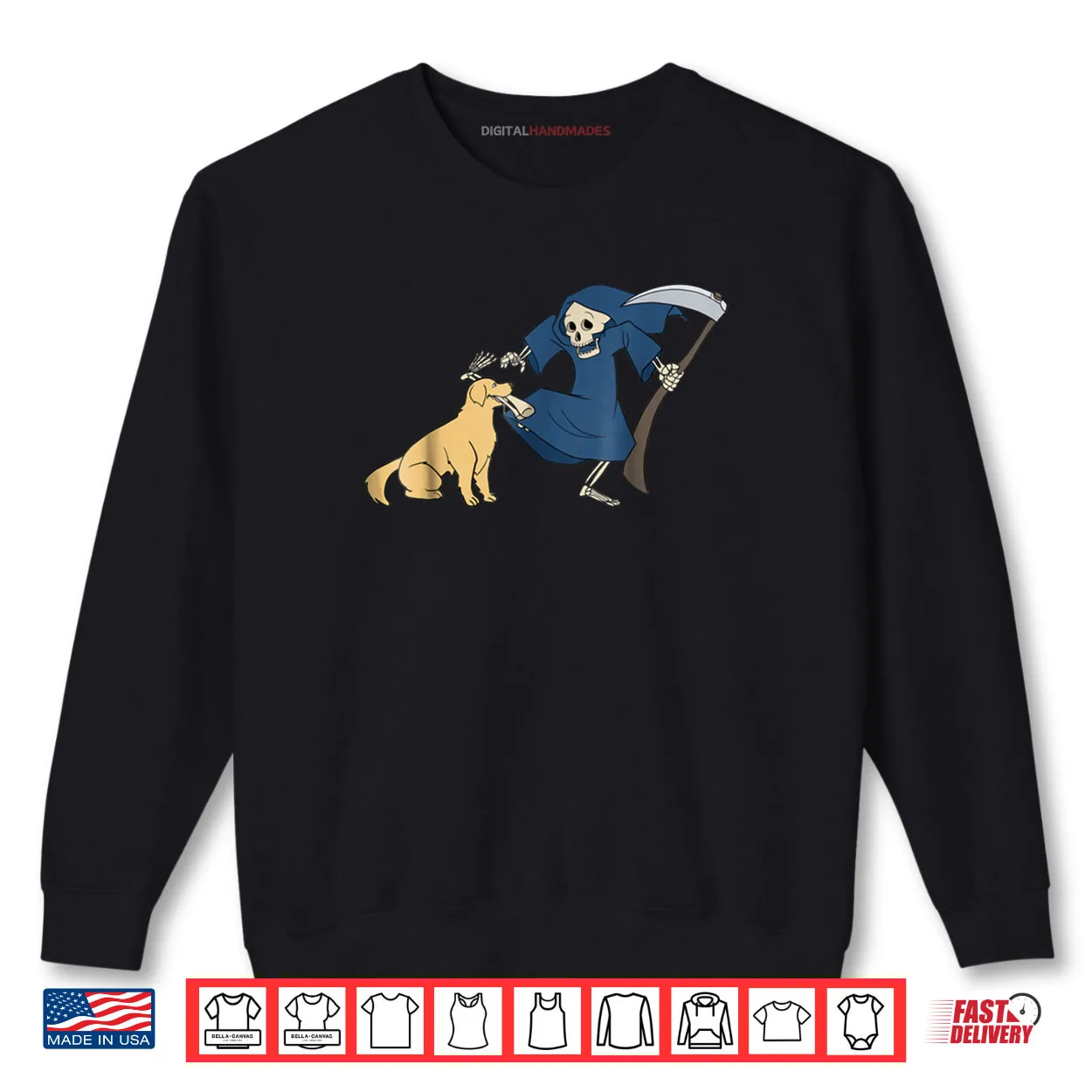 Golden Retriever Grim Reaper Halloween T Shirt Shirt Golden Retriever Grim Reaper Halloween T Shirt Shirt