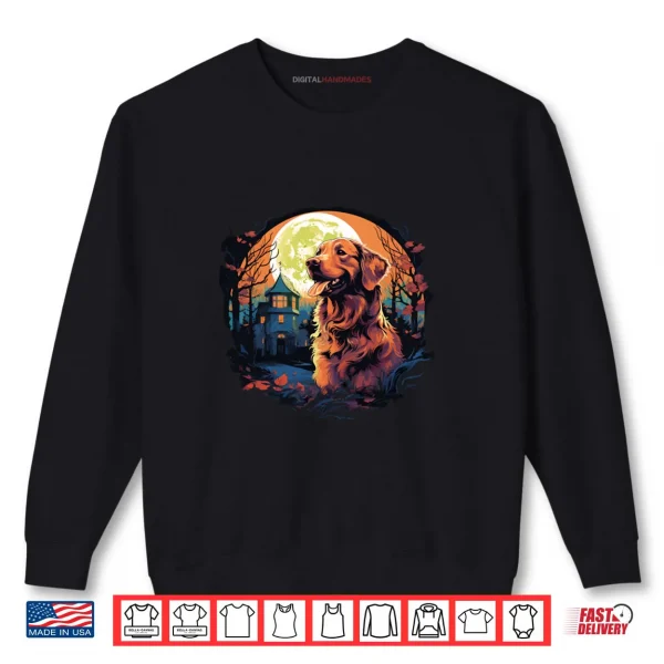 Sweatshirt Golden Retriever Halloween Cute and Spooky Dog Shirt