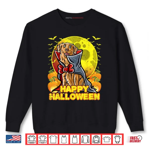 Golden Retriever Happy Halloween Costume Dog Vampire Shirt 1 Sweatshirt Golden Retriever Happy Halloween Costume Dog Vampire Shirt