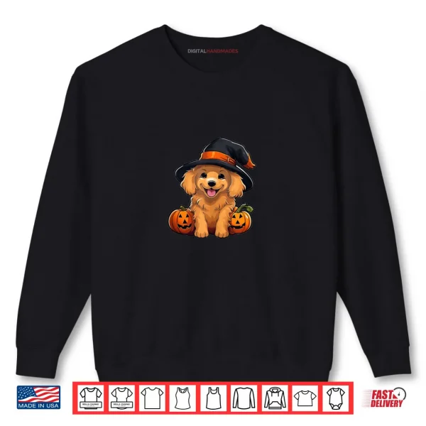 Sweatshirt Golden Retriever Love Ghosts Pumpkins Dog Lover Halloween Shirt
