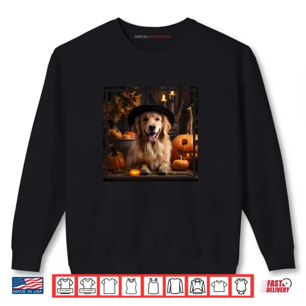 Sweatshirt Golden Retriever Love Ghosts Pumpkins Halloween Shirt