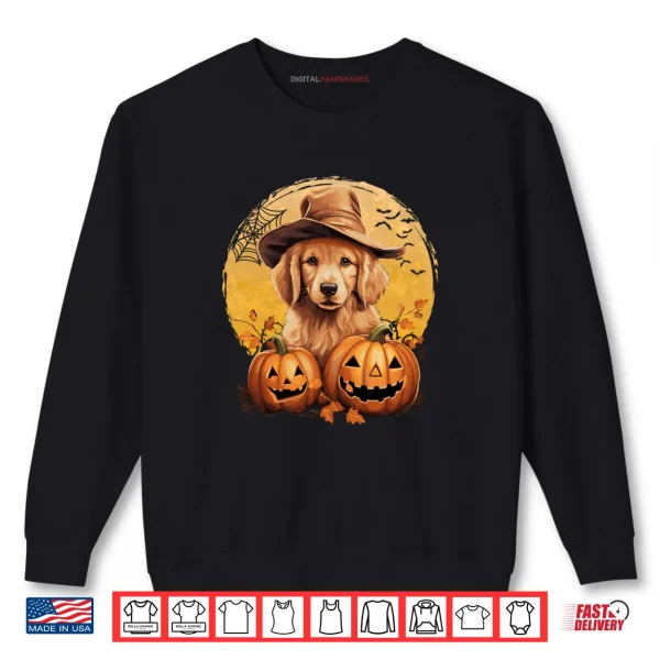 Golden Retriever Witch Howl O Ween Pawsome Pumpkin Halloween Shirt 1 Sweatshirt Golden Retriever Witch Howl O Ween Pawsome Pumpkin Halloween Shirt