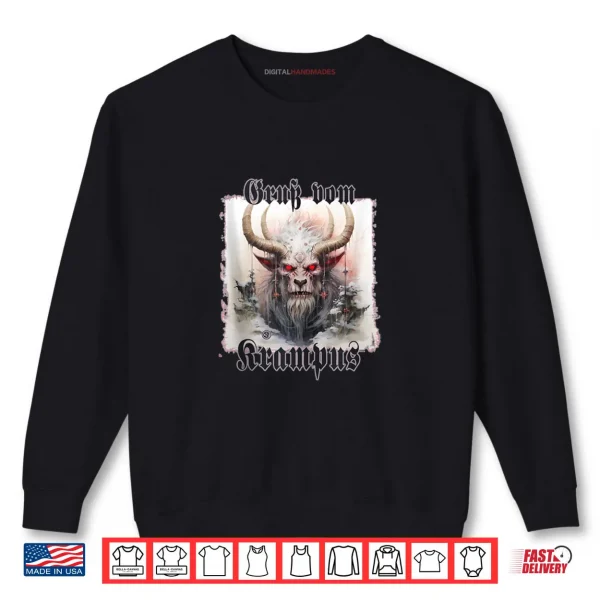 Sweatshirt Greeting from Krampus Christmas Legend Figure Shirt