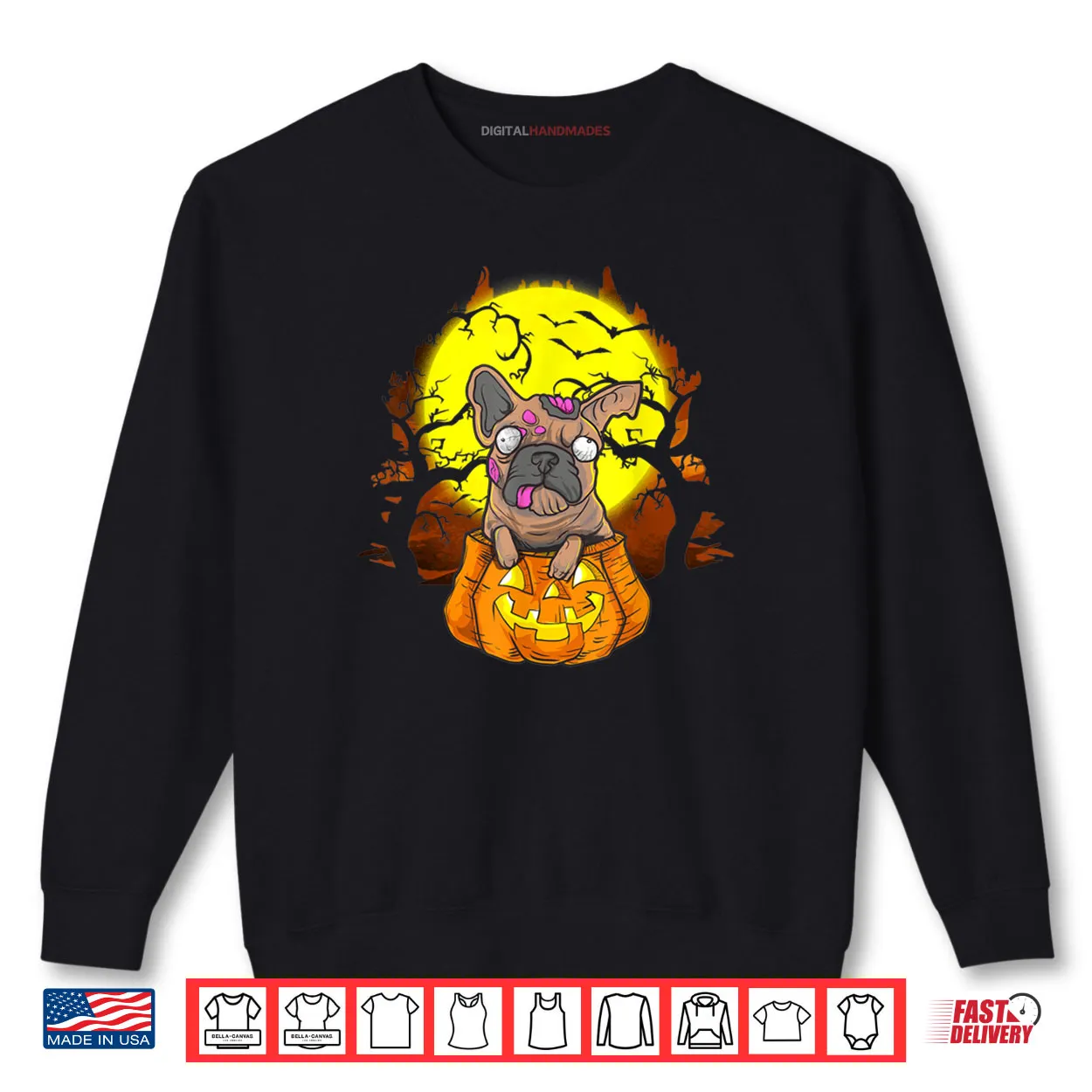 Halloween French Bulldog Zombie Jack O Lantern Dog Top Shirt Halloween French Bulldog Zombie Jack O Lantern Dog Top Shirt