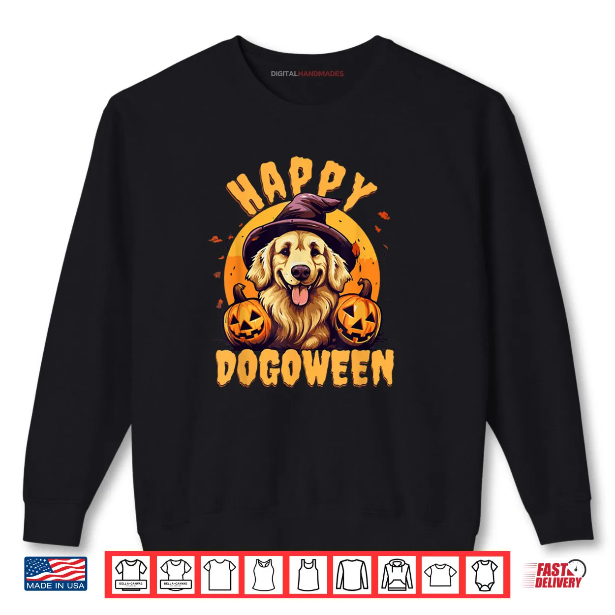 Happy Dogoween Golden Retriever Halloween Shirt Happy Dogoween Golden Retriever Halloween Shirt