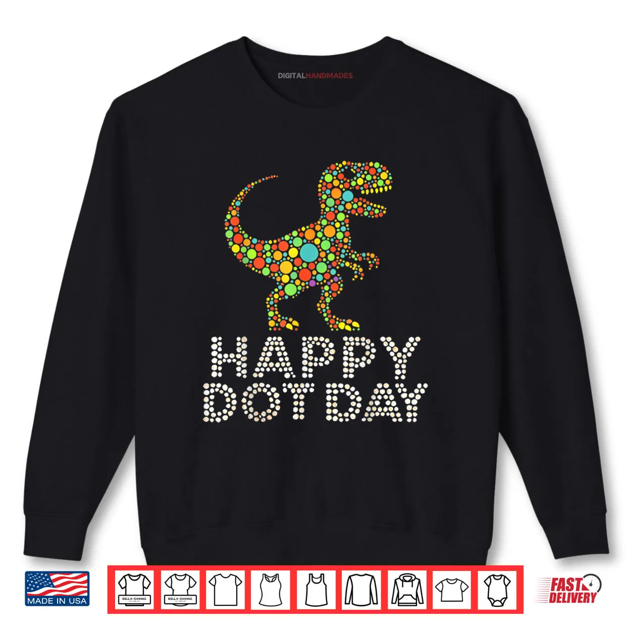 Happy Dot Day Polka Dot T Rex Shirt Happy Dot Day Polka Dot T Rex Shirt
