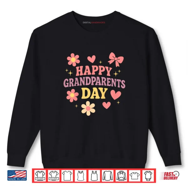 Sweatshirt Happy Grandparents Day Toddler Girls Grandmother Grandfather Shirt