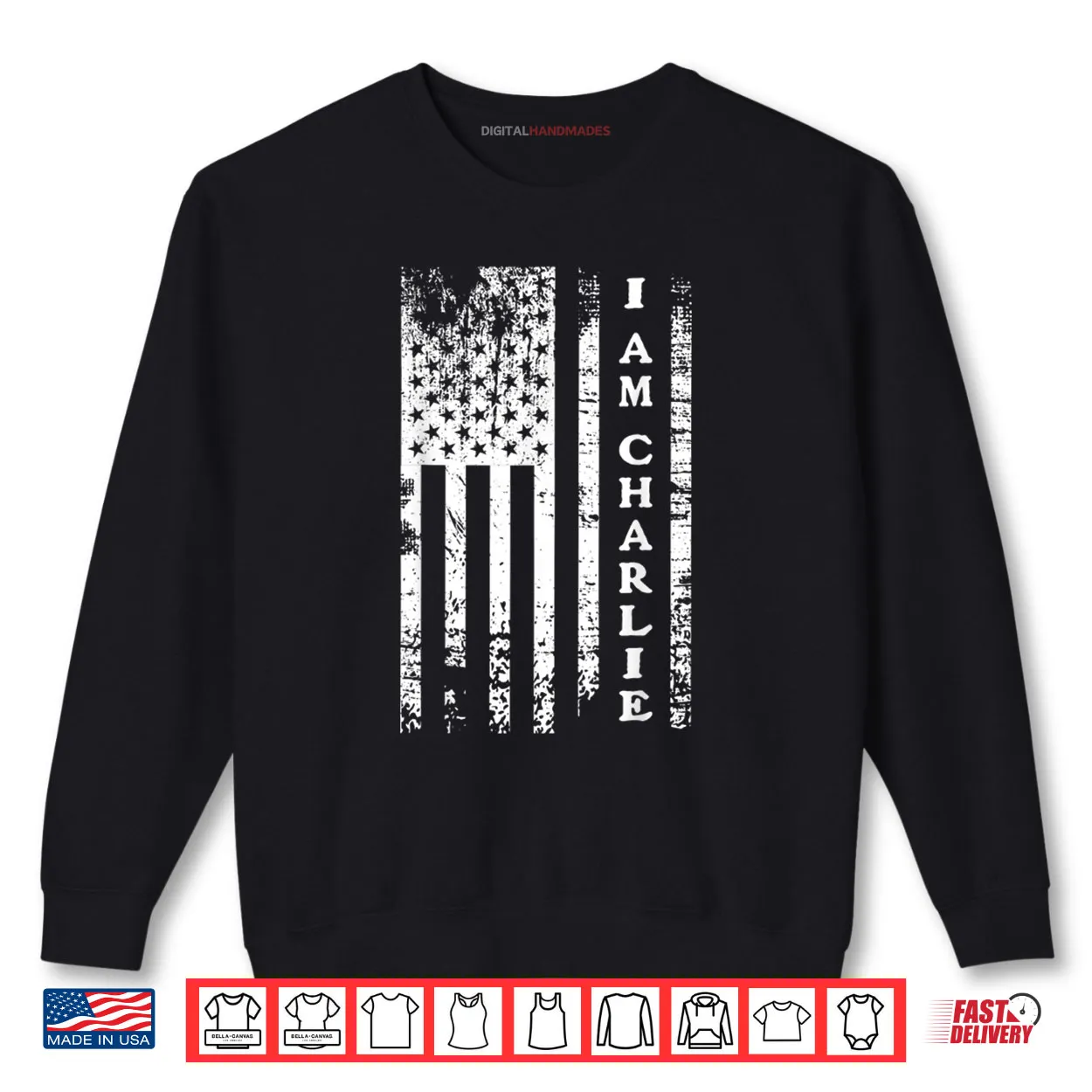I AM Charlie Distressed American Flag Shirt I AM Charlie Distressed American Flag Shirt
