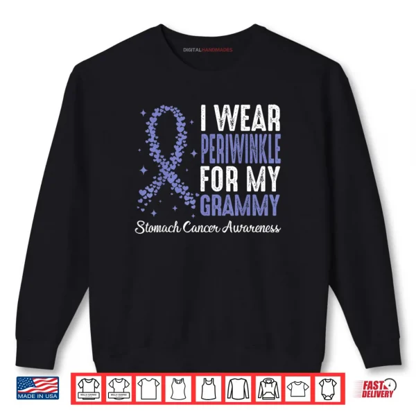 Sweatshirt I Wear Periwinkle for My Grammy Stomach Cancer Awareness Shirt