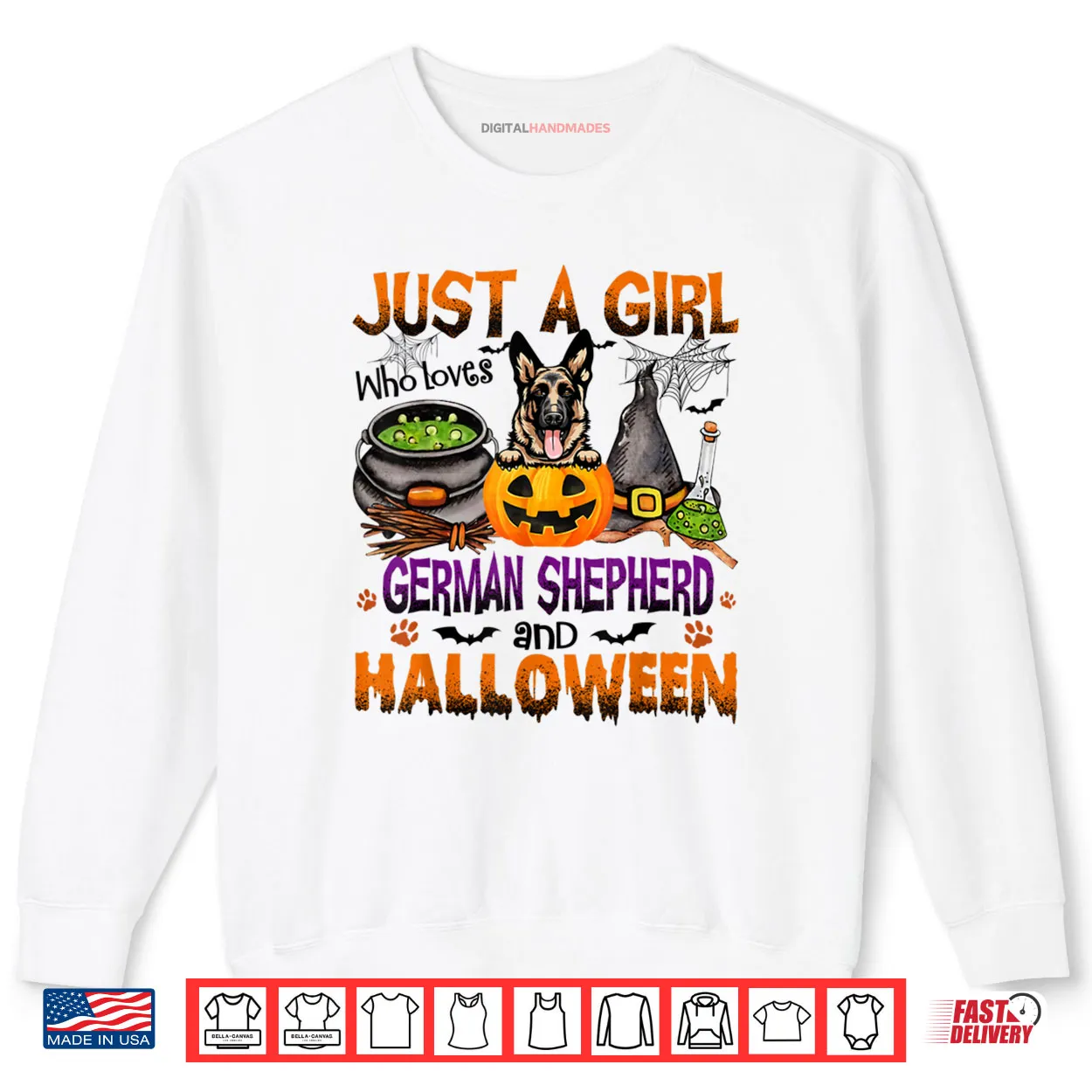 Just A Girl Who Loves German Shepherd And Halloween Shirt Just A Girl Who Loves German Shepherd And Halloween Shirt